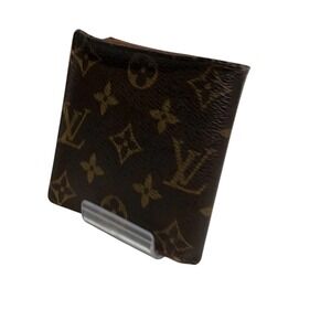 Louis Vuitton Monogram Bifold Wallet Brown Canvas Vintage Fair Condition